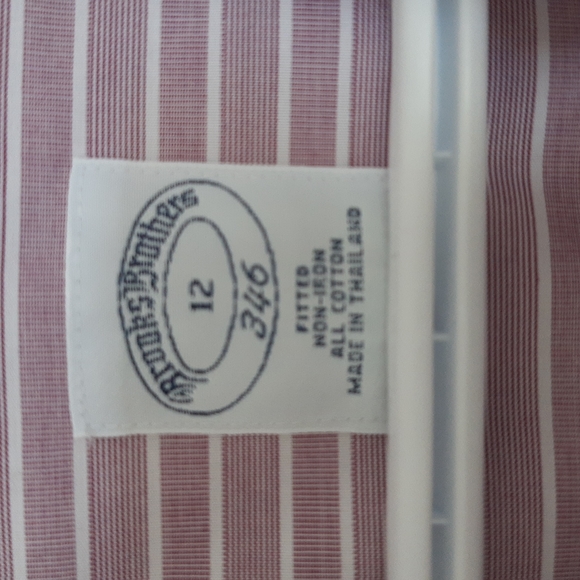 NWOT Brooks Brothers Classic Button Down size 12 vertical stripe - Picture 2 of 5